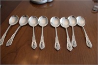 Sterling Silver 8 Soup Spoons 267grams