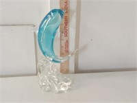 large glass dolphin sculpture