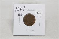 1867P AG Indian Head Cent