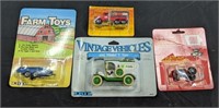 4 New in Pack 1/64 Scale Vehicles Ertl Matchbox