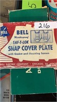 VINTAGE BELL SNAP COVER PLATE FOR OUTLET BOXES