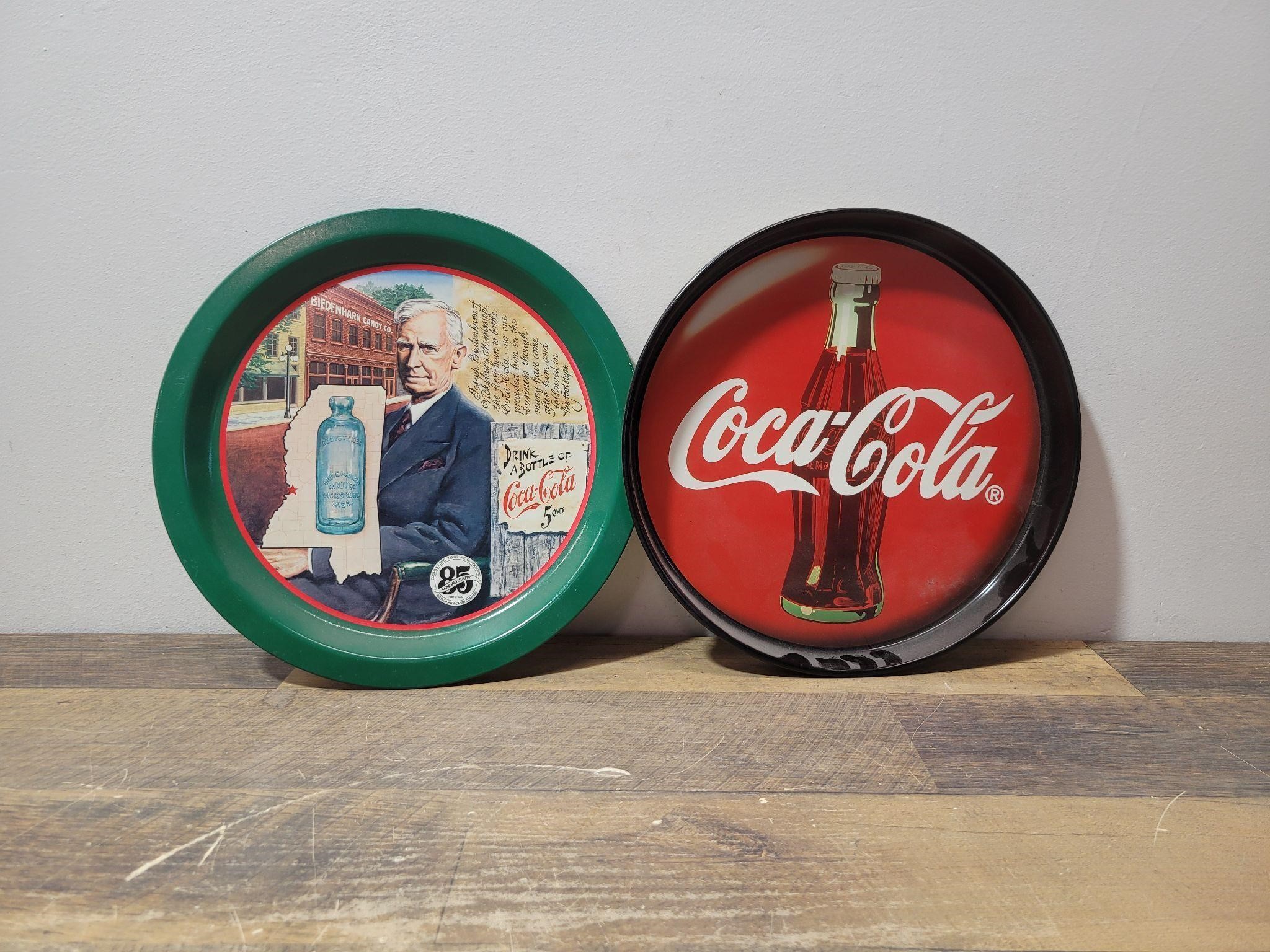 Coca-Cola Tin Platters