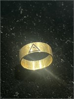 6.8g 14k Masonic ring