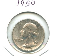 1950 Silver Washington Quarter