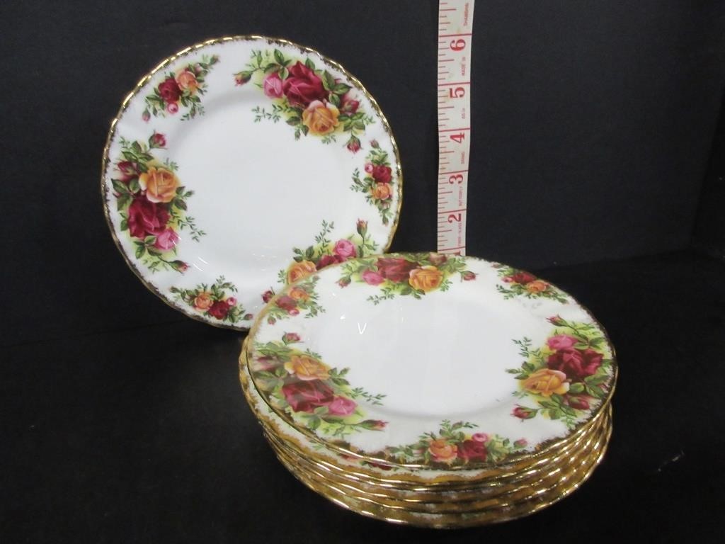 7-ROYAL ALBERT "OLD COUNTRY ROSE" 6.25" PLATES