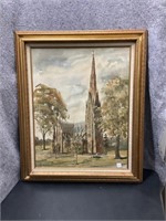 Cathedral by Cyril A. Lewis A.W.S Picture Framed