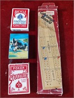 Cribbage Board & Playing Cards