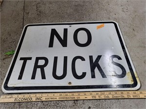 No trucks sign