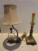 Unique Potato masher lamp, Brass base oriental