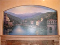 "Italian Lake Scene" Mural by Lee & Matt Casbeer