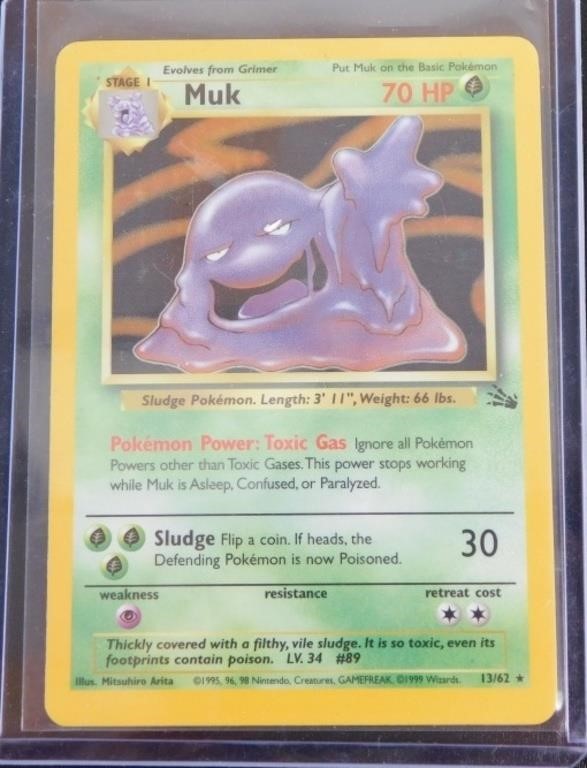 Pokémon Muk Fossil Holo Trading Card