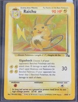 Pokémon Raichu Fossil Holo Trading Card