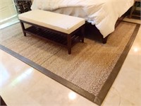 Woven & Leather Trim Rug