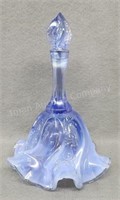 6" Fenton Paisley Blue Opalescent Bell