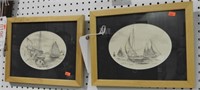 (2) framed prints by John Moll to include:
