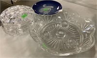 Etched And Pressed Glass Covered Dish, Collector