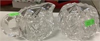 Press Glass Cream And Sugar Bowl