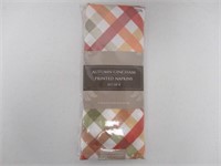 4-Pc Set Autumn Gingham 17" x 17" Fabric Napkins