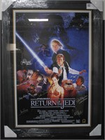 Star Wars signed framed poster COA