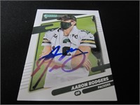 Aaron Rodgers signed football card COA