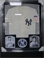 Mickey Mantle signed framed baseball jersey COA