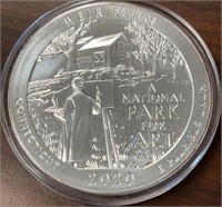 US Coins 2020 5 Ounce Silver Weir Farm National Pa