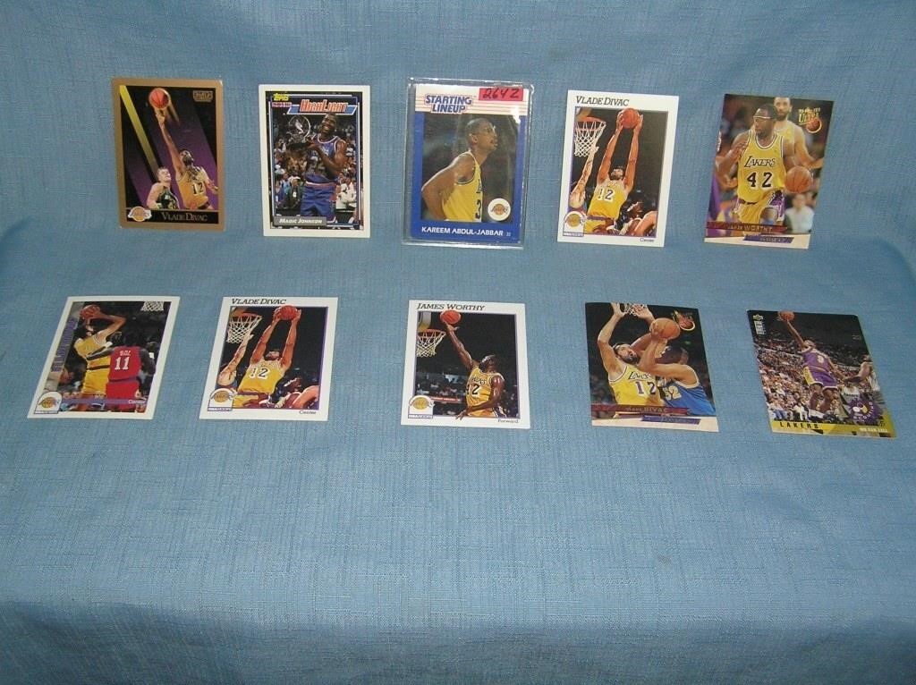 Collection of vintage LA Lakers all star basketbal