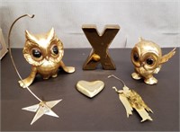 Pair of Vintage Ceramic Owls (Have Chips),