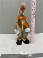 Vintage Large 12" Murano Glass Hand Blown Clown