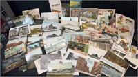 Large lot of vintage postcards