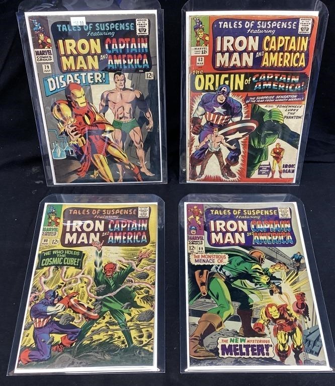 (4) 1965 MARVEL COMICS IRON MAN & CAPTAIN