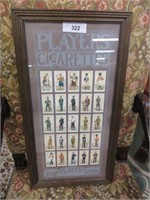 FRAMED PLAYERS CIGARETTE CARDS 25"T X 13"W