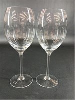 Pair of Crystal Wine Glasses