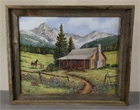Framed Countryside Painting