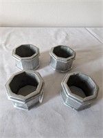 Vtg Pewter Candle Holders - Set of 4 India