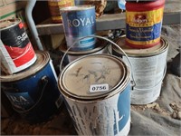 Paint Cans, Various Colors, Mostly Full