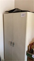 4 Shelf, 2 door metal storage cabinet, 36 x 19 72