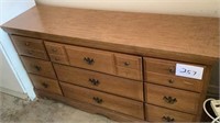 9 drawer dresser, 58 x 16 x 31” tall