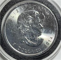 2014 $5 Canada Fine.9999 Silver 1oz