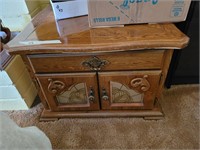 WOOD END TABLE/CABINET #2
