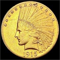1915 $10 Gold Eagle CLOSELY UNCIRCULATED