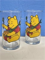 2 Vintage Winnie-the-Pooh Glasses, Sears/Country