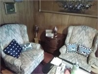2 Wing back Chairs with Pillows