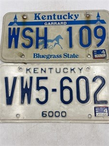 -2 Kentucky license plates