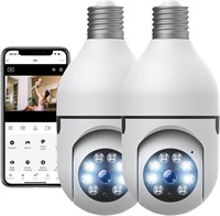 NEW $39 2PK Wireless Lightbulb Security Camera