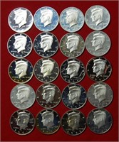Roll of Kennedy Silver Proof Half Dollars Mix Date