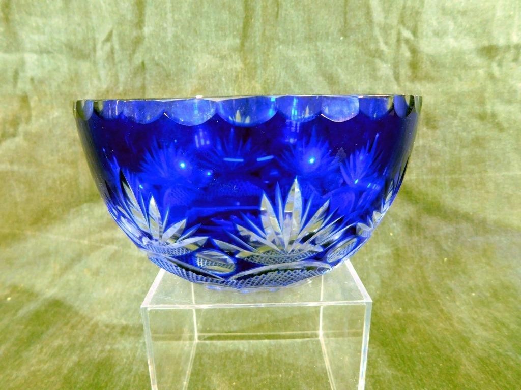 Blue Cut to Clear Bowl
