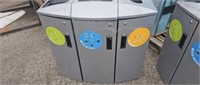 Metal Garbage recycling bin Rubbermaid products