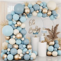 Dusty Baby Blue Balloons Garland Kit
