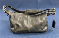 Coach Over-Shoulder Small Leather Hand Bag Black,